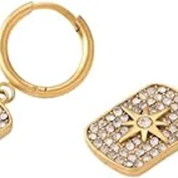 palmonas Stones Sparkle Dangle Earrings for Women - 18K Gold Plated Earrings, Gift For Women & Girls | Waterproof & Anti Tarnish Earrings, Jewellery for Women-picture-26