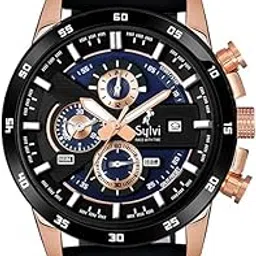 sylvi Polyurethane Working Chronograph Premium Watch For Men (Blue-Rg-Pu)-picture-51