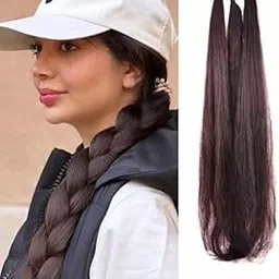Bshine Long Paranda Choti Brown 26 Inch Instant Ready For Women, Girls Bridal Fashionable Hair Extension-picture-10