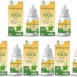 Siddhiprad Panch Tulsi Drops 30ml with Extract of 5 Rare Tulsi plant, Herbal life, Smooth Skin & Healthy Hair, Oral Health, Controls Sugar, Digestion, Tulsi for Natural 3X Immunity Boosting (150ml)-image-14