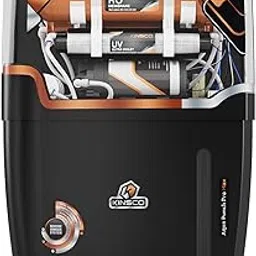 Kinsco Aqua Punch Pro Max 21 L with ISI Mark Ro+Uv+Uf+Tds Adjuster 21 L RO + UV + UF + TDS + ALK + Copper Water Purifier (Black)-image-8