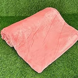 Subtlespreads Plain Solid Flannel Velvet Warm Duvet Cover/Comforter/Rajai/Blanket/Quilt King Size 90x100 Inches - Woollen Fabric (Peach)-picture-31