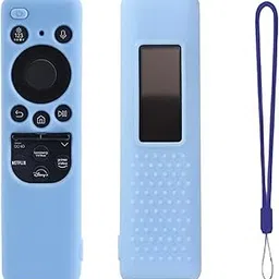 ADDGRIP Silicone TV Remote Cover Compatible with Samsung Smart TV Remote 2023 BN59-01432G BN59-01432A BN59-01432J BN59-01432 Case (Remote Control Not Included) - Luminous Blue Style 4-picture-14