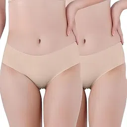 tweens Mid-Hipster Invisipanty | Seamless Bonded Technology | Soft Polyamide Fabric | Mid-Rise Hipster Fit | Elastic-Free Waistband | No Marks, No Rashes | Regular Fit | Everyday Comfort (Pack of 2)-picture-37