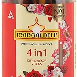 Mangaldeep Bamboless Dry Dhoop Sticks 4in1 Jar - sandal, rose, magical morning and modern musk fragrances (200 gms)-picture-18