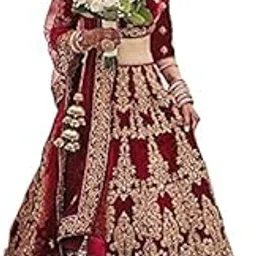 nf netra fashion Women's Silk Readymade Lehenga Choli (SF-8_Red_Free Size)-picture-46