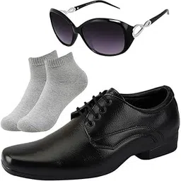 vitoria l Men Black Lace Formal Shoes with Light Gray Socks & Women Cheri-picture-51