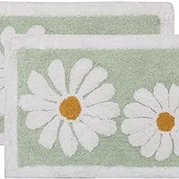 WELIV Homes Pure Cotton Doormat 40x60 cm Combo Pack of 2 | Soft Absorbent Bath Mat for Bathroom, Bedroom & Entrance | Washable Anti Skid Floor Mat Rug for Home Decor (Design-5, (40 * 60) CM)-picture-39