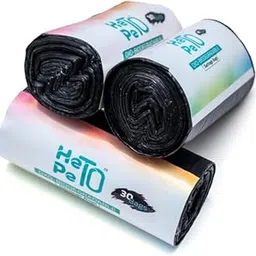 Biodegradable Garbage Bags for Dustbin - Large 17 x 19 Inches | 30 bags per Roll Trash Bag Eco Friendly Garbage Disposal Bags Dustbin Bag|Black(90 Bags)-image-66