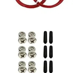 JAZZY PEARLS® Replacement Jump Rope Cord Speed Rope Cable & Screws Cap Collar Ends Red-Sporting Goods-Fitness Running & Yoga-Fitness Equipment & Gear-Jump Ropes-image-30