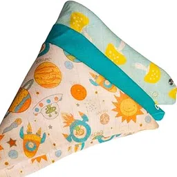 Timbuktoo's Reversible Premium 100% Organic Muslin Cotton Baby Bib, Double-Layered Protection, Bandana Style with Snap Button, Multi-use as Handkerchief, Wonderland Set of 3, 0 Months and Up-picture-10