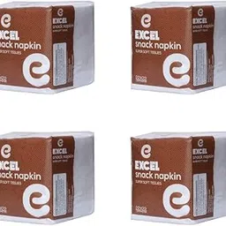 EXCEL TISSUE NAPKIN SNACK 400 PULLS-1PLY | SIZE OF TISSUE -22CMX22CM | PACK OF 4-picture-23