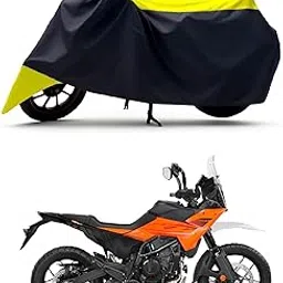 RS ENGLAND - All Season Protection Bike Cover for 2025 KTM 250 Adventure Bike Cover with Water-Resistant and Dust Proof Premium 190T Fabric_Yellow Stripe-picture-36