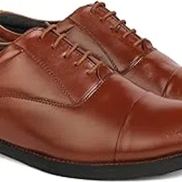 Leather Oxford Police Wardi Shoes, Medium Range, Black & Tan, TPR Sole, Sizes 3-11, Durable & Stylish Footwear for Professionals-image-0