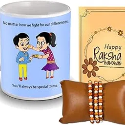 ME & YOU Rakhi and 325Ml-Coffee Mug for Bahaiya/Brother |Raksha Bandhan for Brother| Unique Rakhi Gifts Combo for Brother | Rakhi Gift for Bhai - Pack of 4-image-31