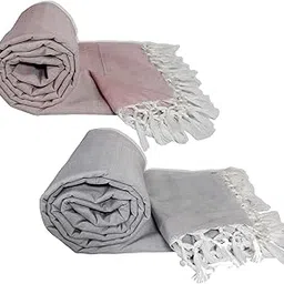 Riyashree Organic Cotton Silky Soft Bhagalpuri Dull chadar Blanket & Duvet (53 * 96 in) Combo Pack of 2 Dull 06 07-picture-23