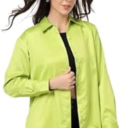 style quotient Women Solid Smart Casual Oversized Polycotton Shirt-picture-50