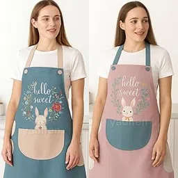 YADIFEN Apron Waterproof for Kitchen Women | Cooking Aprons for Dishwashing & Baking | Aprint Adjustable Chef Apron-image-68