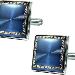 zivom Square Royal Blue Office Formal Shirt Blazer Cufflink Pair Men Gift Box Fathers Day-picture-11