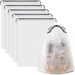 Travel Shoe Bags, Set of 12, 15.7 x 11.8 cm, Waterproof PE, with Drawstrings-picture-36