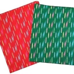 decorativedreams South Cotton Silk Border Unstitched Blouse Material 1 Meter Gift for Wedding Navratri Durga Puja Oti Bharan Ugadi Haldi-Kumkum (Pack of 2) image 1