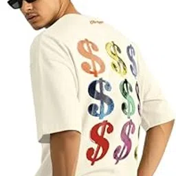 fflirtygo Men's Cotton Printed Oversized T-Shirt | Back and Front Printed Oversized Loose Fit Stylish | Drop Shoulder Round Neck Half Sleeve T-Shirt for Men Available Sizes S to 6XL-picture-13