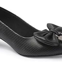 carlton london Women's Pointed Toe Heeled Pumps with Bow Detail-picture-9