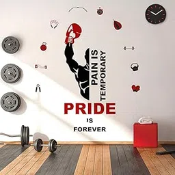 Gym - Fitness - Bodybuilding - Office - Sports - Workout, Boxing, Inspiration, Motivation, Quotes Wall Sticker Decal (Multi Colour, Vinyl, Peel & Stick, Self-Adhesive) (Large - 160 x 140 cm)-picture-10