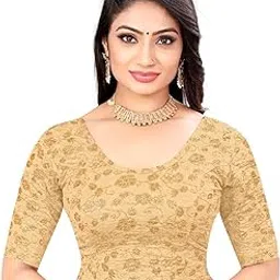 lady bloom Leaves & Flower foil Printed Designer Blouse for Women-picture-24