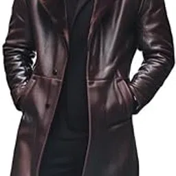 urbanhides Aristohide Biker Style Long Genuine Leather Coat for Men | Men's Leather Coats, Chocolate Brown Lambskin Coats, Regular Fit, Two Pockets-picture-48