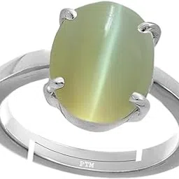 Natural Cats Eye/Lahsunia 3.25 Ratti to 10.25 Ratti or 3 Carat to 9.5 Carat Astrological Certified Gemstone Sterling Silver/bis Hallmark Adjustable Ring for Men & Women-image-18