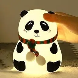 Cute Panda Night Lamp – 7-Color Silicone Touch LED, Rechargeable & Soft BPA-Free Nightlight | Kids Room Decor & Bedside Light | Gift for Diwali & Christmas-image-20