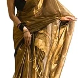 aparna Copper Golden Black Border Raga Tissue-Dual Tone Saree-picture-48
