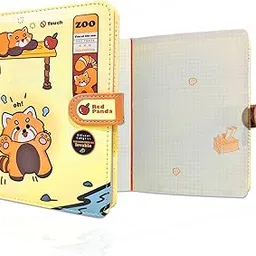 FunBlast Kawaii 3D PU Leather Diary, Notebook Color Pages Diary with Magnetic Strap Lock, Journal Diary for Girls, Diary Set Notebooks for Girls, Size A5 (112 Pages) (Print May Vary) (Zoo)-image-68
