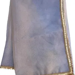 Women'S Tie Dye Organza Dupatta, Blue, 2.5 Meter-image-13