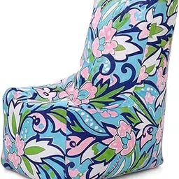Style Homez Canvas Classic Chair, Cotton Canvas Floral Printed Bean Bag L Size for Kids, Cover Only-image-99