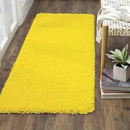 F R Creation Bathmat Premium Microfiber Anti-Skid Washable and Quick Dry Italia Rug for Bathroom, Kitchen - Size (1.5X4 Feet Yellow)-picture-23