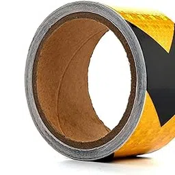 Breewell 2 Inch High Intensity Arrow Safety Warning Reflective Tape | Orange & Black-picture-54