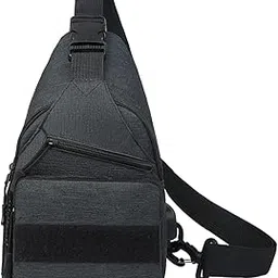 Sling Bag For Men Large Capacity Utility Bag Fashion Multi Pockets Chest Bag Black | Backpacks, Bags & Briefcases | Mens Accessories | Clothing, Shoes & Accessories-image-90