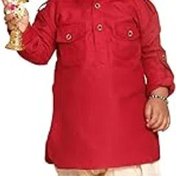 vastramay sishu Vastramay Infant Boys Cotton Blend Pathani Kurta Set (1)-picture-35