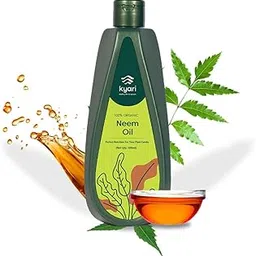 Kyari Neem Oil for Plants 500 ml | Cold-Pressed Organic Neem Oil Spray Concentrate | Natural Pesticide for Plants | Plant Protection Spray for Insects, Mites & Fungi image 1