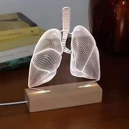 WEHATKE Customized Personalized 3D LED Illusion Lamp for Medical Professionals | Line Art Lungs Design, Perfect Gift for Doctors, Respiratory and Medical Students | Desk Decor for Office, Clinic, Home-picture-28