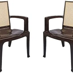 Nilkamal CHR2226 Plastic High Gloss Finish Chair (Brown and Biscuit) - Pack of 2-picture-28