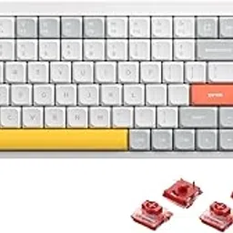 nuphy Air96 v2 Mechanical Keyboard QMK/VIA, 96% Low Profile Wireless Keyboard, Bluetooth 5.1, 2.4GHz and Wired Connection, Compatible with Windows and Mac Systems - Ionic White Switch Cowberry-image-26
