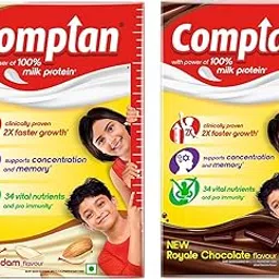 Complan Nutrition And Health Drink Royale Chocolate, 1Kg Refill Pack With Power Of 100% Milk Protein And Contrains 34 Vital Nutrients & Nutrition And Health Drink Kesar Badam 500G - Powder-picture-37