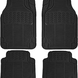 KINGSWAY® Anti-Skid Rubber Car Floor Mat for All Cars, Universal Size, All-Weather Protection Heavy Duty PVC Car Foot Mats with Anti Tear Technology, Automotive Floor Mats, Set of 4 Pieces, Black-image-19