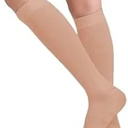 Medtex Maternity Compression Socks for expecting women, pregnant women for varicose veins,DVT,Helps to Reduces swelling and leg pain,Open toe,Beige (Nylon, XL)-picture-32