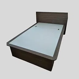 Contour India Furniture LLP Modern Teakwood Queen/King Bed with Hydraulic Lift Storage | Durable Ply & Laminate Construction | High-Gloss White & Black Finish-image-49