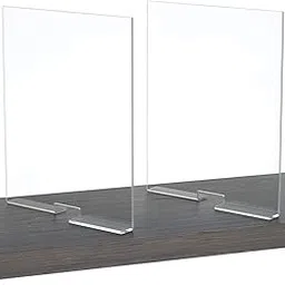 EXPORTIQ Acrylic Cabinet Shelf Organizer Separator Closet Dividers (222670, Clear, Pack of 2)-picture-33