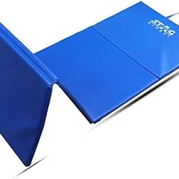 STAG GLOBAL Multi-Purpose Foldable Fitness MAT 180 CM X 60 CM X 30 MM | Use as Tumbling mat, Gymnastics mat, Crash pad | Thick Foam | for Both Men and Women (BLUE) image 1